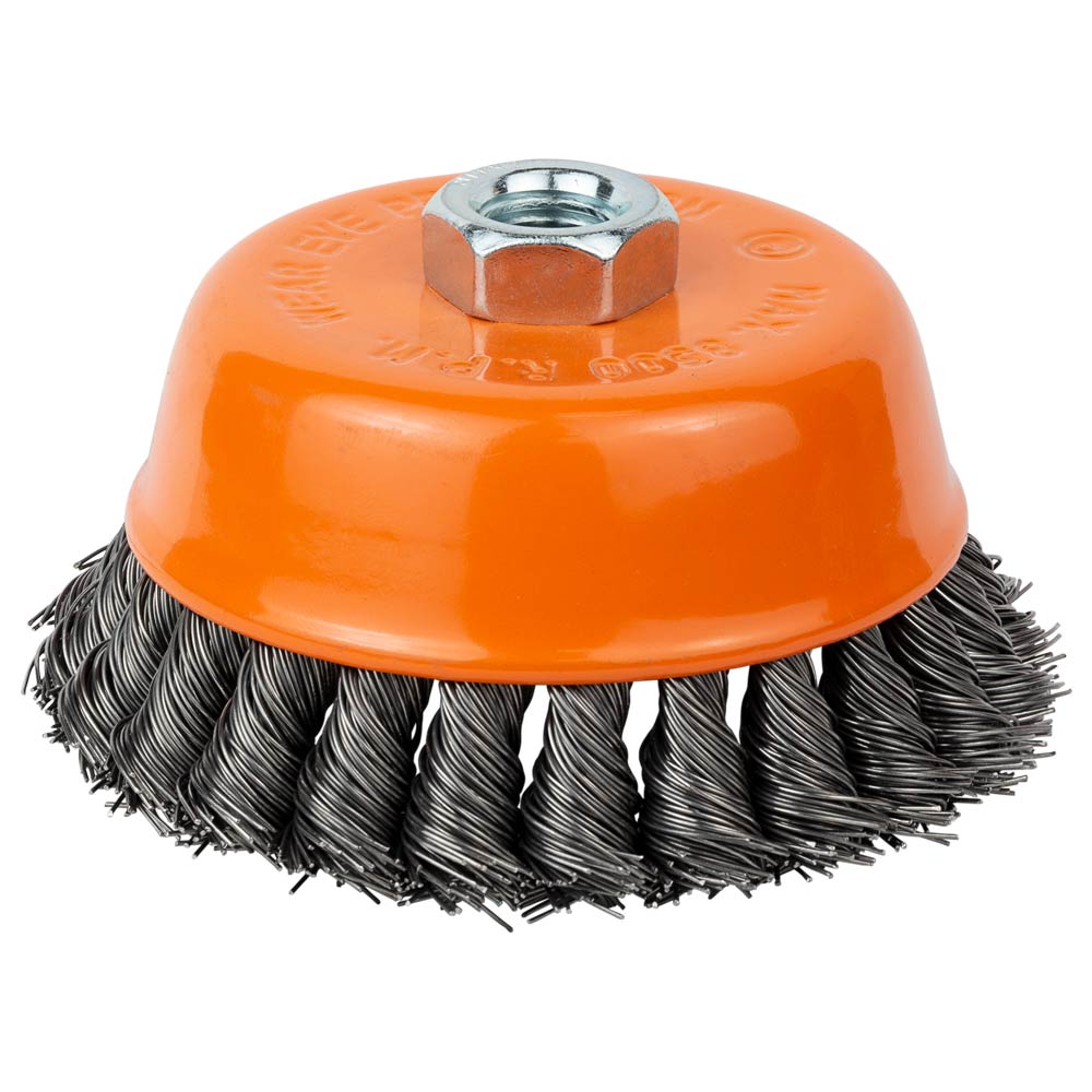 Щітка дротяна Grad чашоподібна Ø100 мм М14 х 2 мм (сталева кручена)
