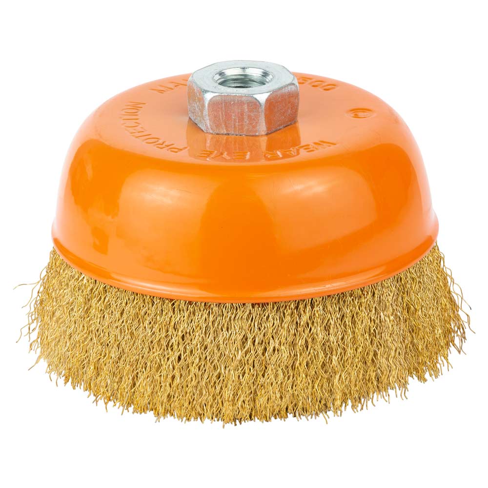 Щітка дротяна Grad чашоподібна Ø125 мм М14 х 2 мм (латунована)