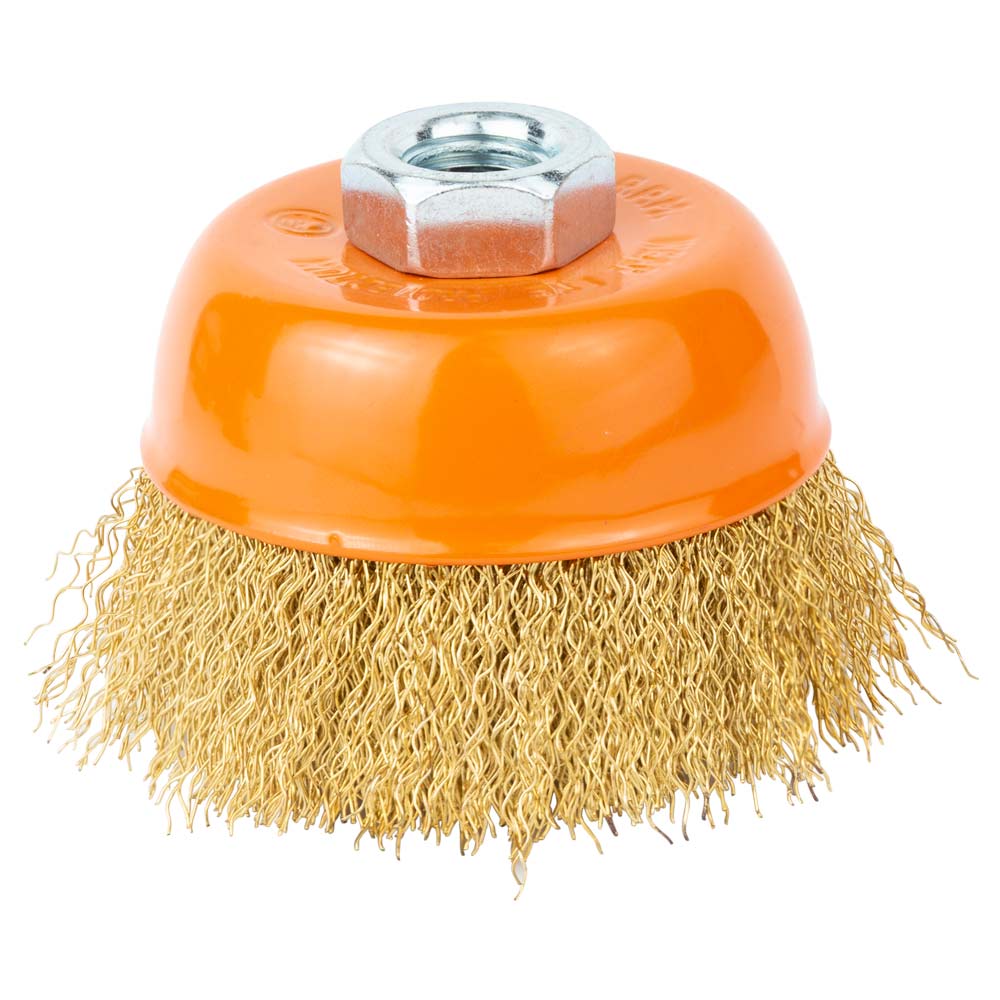 Щітка дротяна Grad чашоподібна Ø75 мм М14 х 2 мм (латунована)