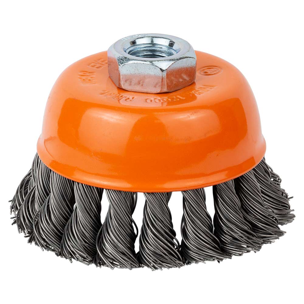 Щітка дротяна Grad чашоподібна Ø85 мм М14 х 2 мм (сталева кручена)