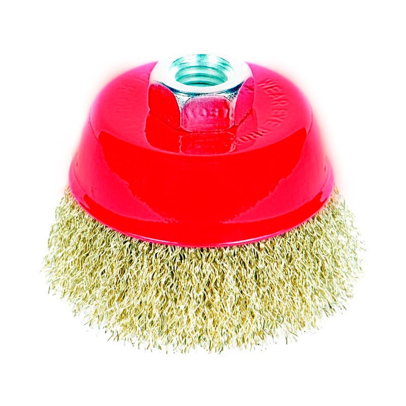 Щітка дротяна Sigma чашоподібна Ø85 мм М14 х 2 мм (латунована)