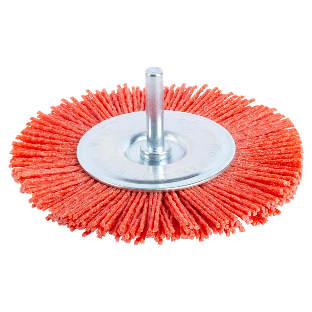 Щітка дротяна Sigma дископодібна Ø100 мм хвостовик Ø6 мм (нейлонова) Щітка дротяна Sigma дископодібна Ø100 мм хвостовик Ø6 мм (нейлонова)