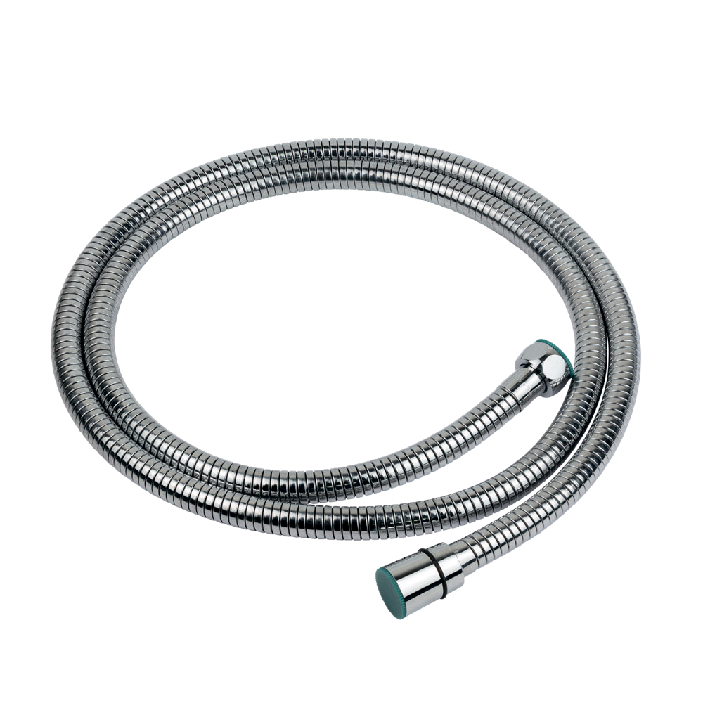 Шланг для душу Aquatica SS 1/2" хромований розтяжний з підшипником 150-210 см Шланг для душу Aquatica SS 1/2" хромований розтяжний з підшипником 150-210 см