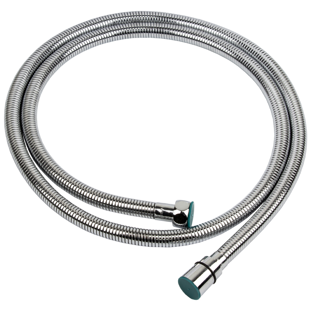 Шланг для душу Aquatica SS 1/2" посилений хромований розтяжний з підшипником 150-210 см Шланг для душу Aquatica SS 1/2" посилений хромований розтяжний з підшипником 150-210 см