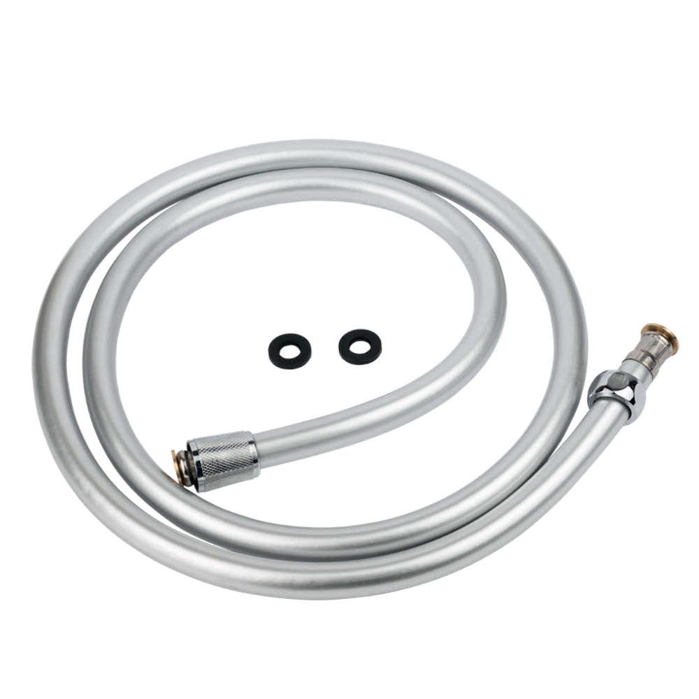 Шланг для душу Tau 1/2" ПВХ 3-х шаровий сріблястий 150 см Шланг для душу Tau 1/2" ПВХ 3-х шаровий сріблястий 150 см