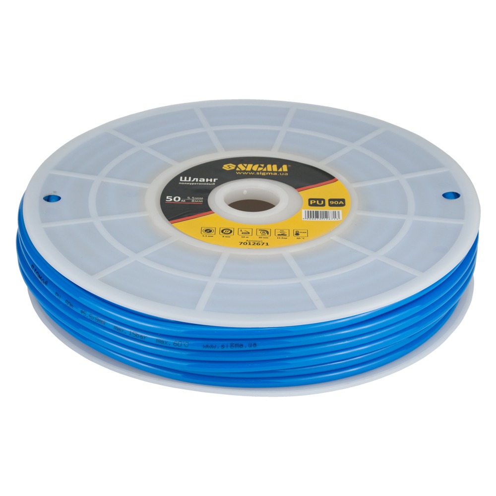 Шланг Sigma в бухте полиуретановый (PU) 50 м 5.5 х 8 мм