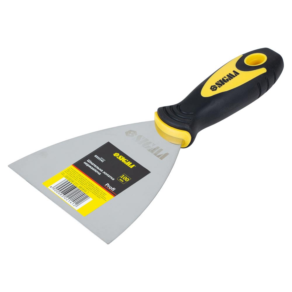 Шпательная лопатка Sigma нержавеющая Profi 100 мм