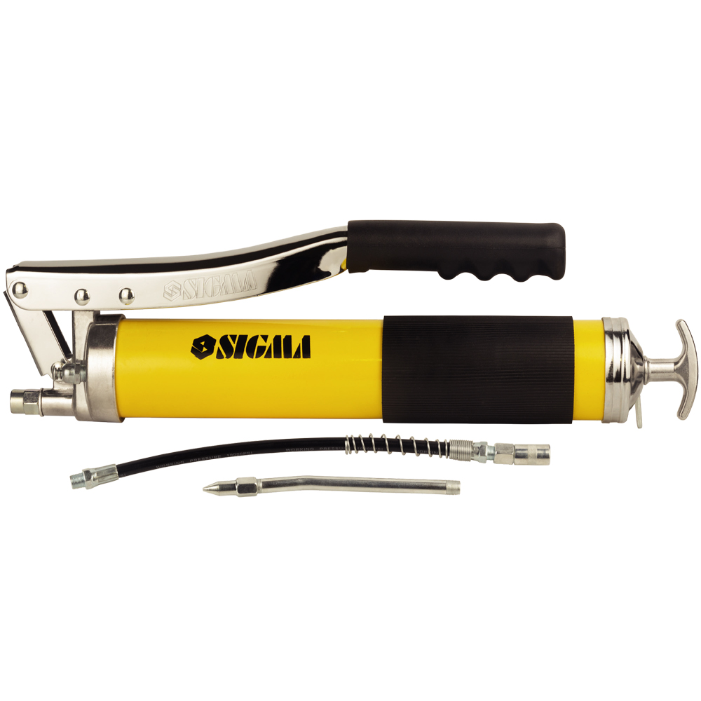 Шприц-масленка Sigma рычажно-плунжерный (двухплунжерный) 600 мл с гибким шлангом