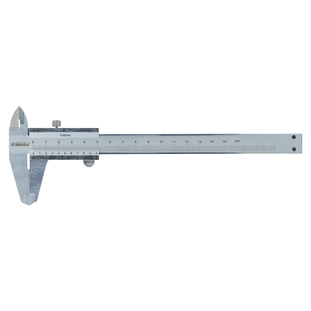 Штангенциркуль Sigma механічний 150 мм точність ±0.02 мм (пенал)