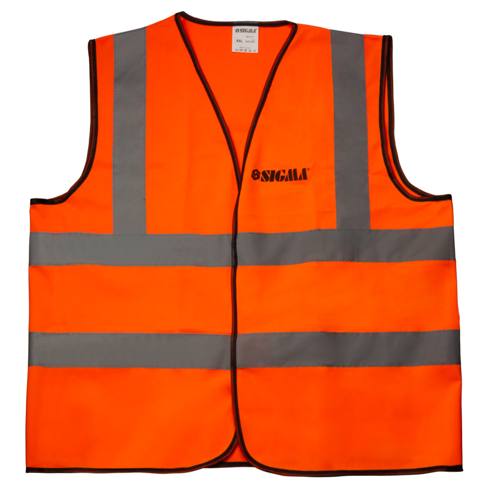 Сигнальний жилет Sigma помаранчевий 4 с/о смуги XXL Сигнальний жилет Sigma помаранчевий 4 с/о смуги XXL