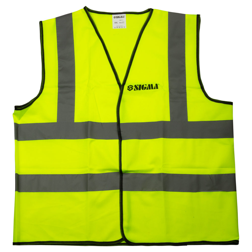 Сигнальний жилет Sigma зелений 4 с/о смуги XXL Сигнальний жилет Sigma зелений 4 с/о смуги XXL