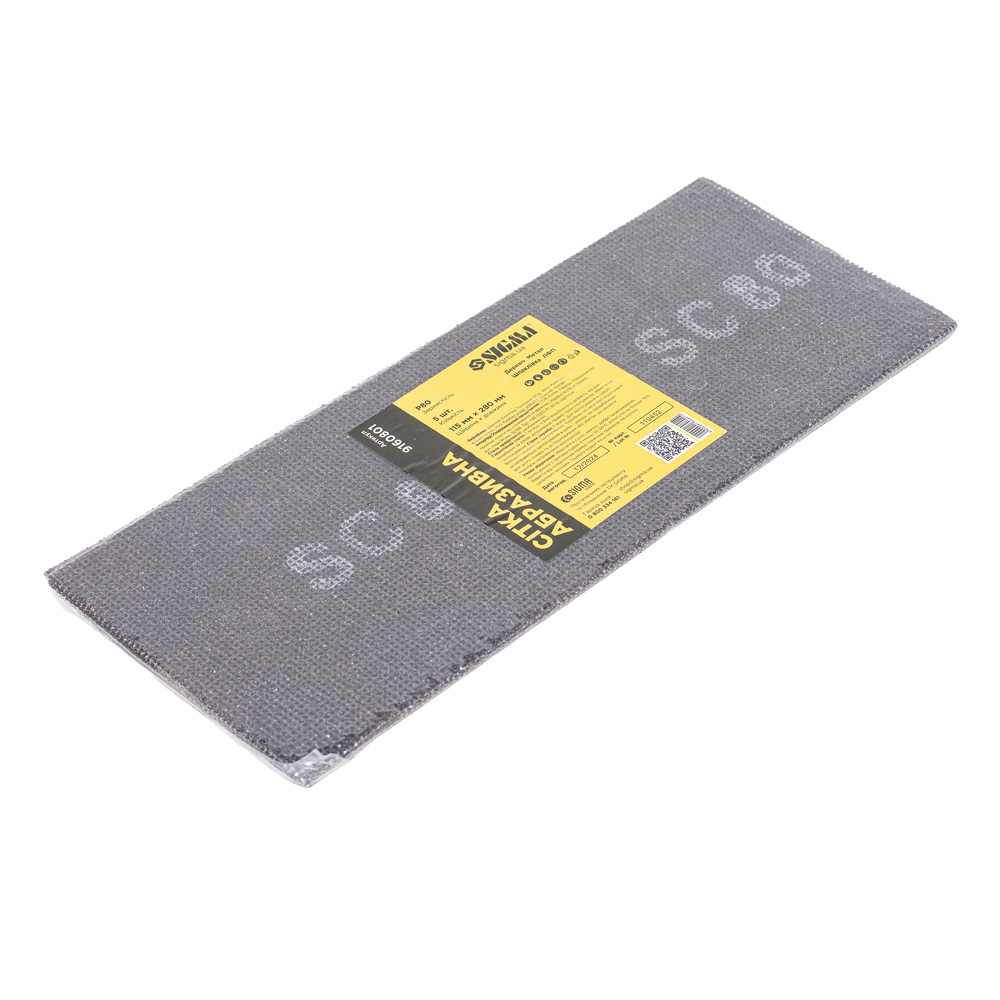 Сітка абразивна Sigma 115 х 280 мм Р80 (5 шт)