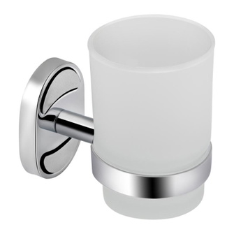 Склянка з тримачем Lidz Oreo 0401 настінний (матове скло) Chrome (LDORE0401CRM22163)
