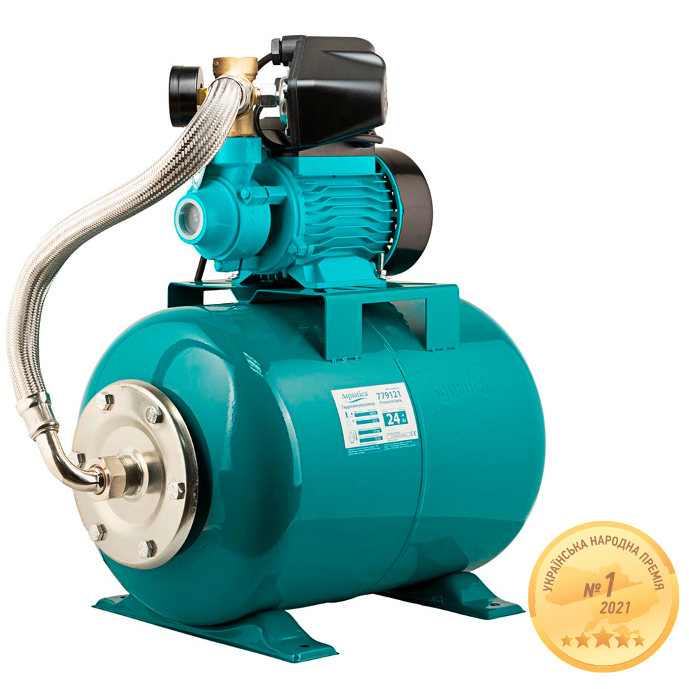 Станція Aquatica 0.37кВт Hmax 40м Qmax 40л/хв (вихровий насос) 24л Україна