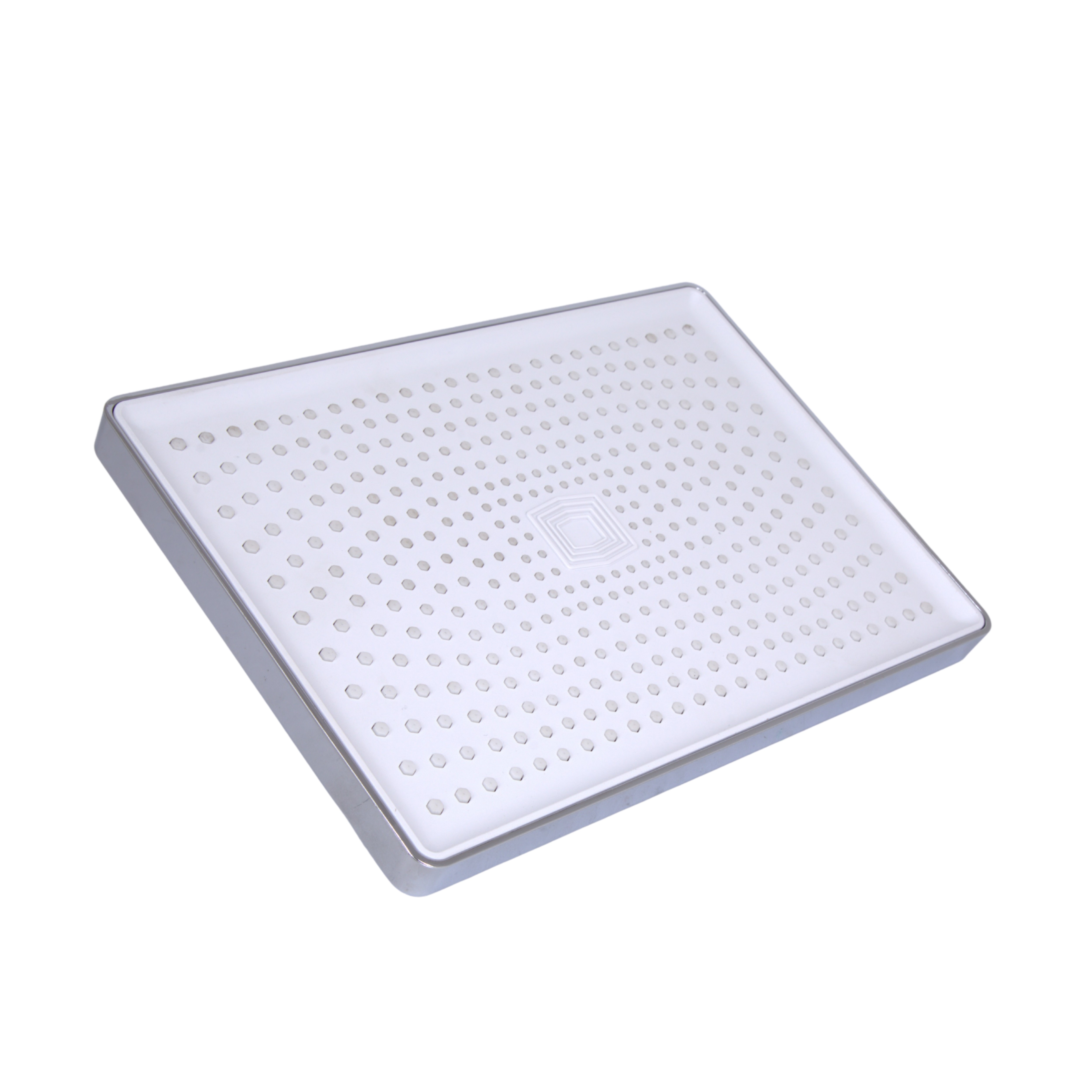 Потолочная лейка для душевой системы Qtap Presto Chrome/White (305 x 210 x 40) (QTPRE30521040CRW50580)