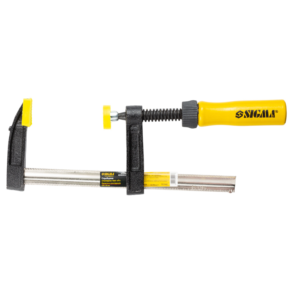 Струбцина столярна Sigma тип F 150 х 50 мм DIN 5117 Струбцина столярна Sigma тип F 150 х 50 мм DIN 5117