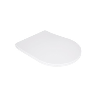 Сидіння для унітаза підлогового (Grand) 560 x 363 x 30 мм, White, з мікроліфтом, Slim Duroplast, Quick Release Qtap (QT26228301W3)