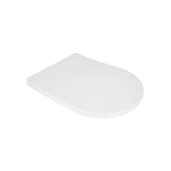Сидіння для унітаза підлогового (Vlasta) 560 x 363 x 30 мм, White, з мікроліфтом, Slim Duroplast, Quick Release Qtap (QT28228300W3)