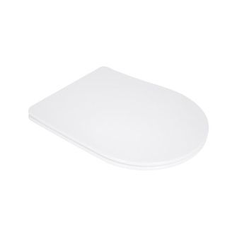 Сиденье для унитаза Qtap (Evia, Arvin, Leo 630) 410 x 330 x 22 мм, White, с микролифтом, Slim Duroplast, Quick Release (QTSC179W49264)