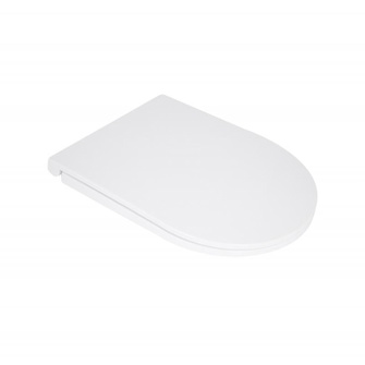 Сидіння для унітаза Qtap (Kolibri) 455 x 360 x 30 мм, White, з мікроліфтом Slim Duroplast, Quick Release (QTST179W49488)
