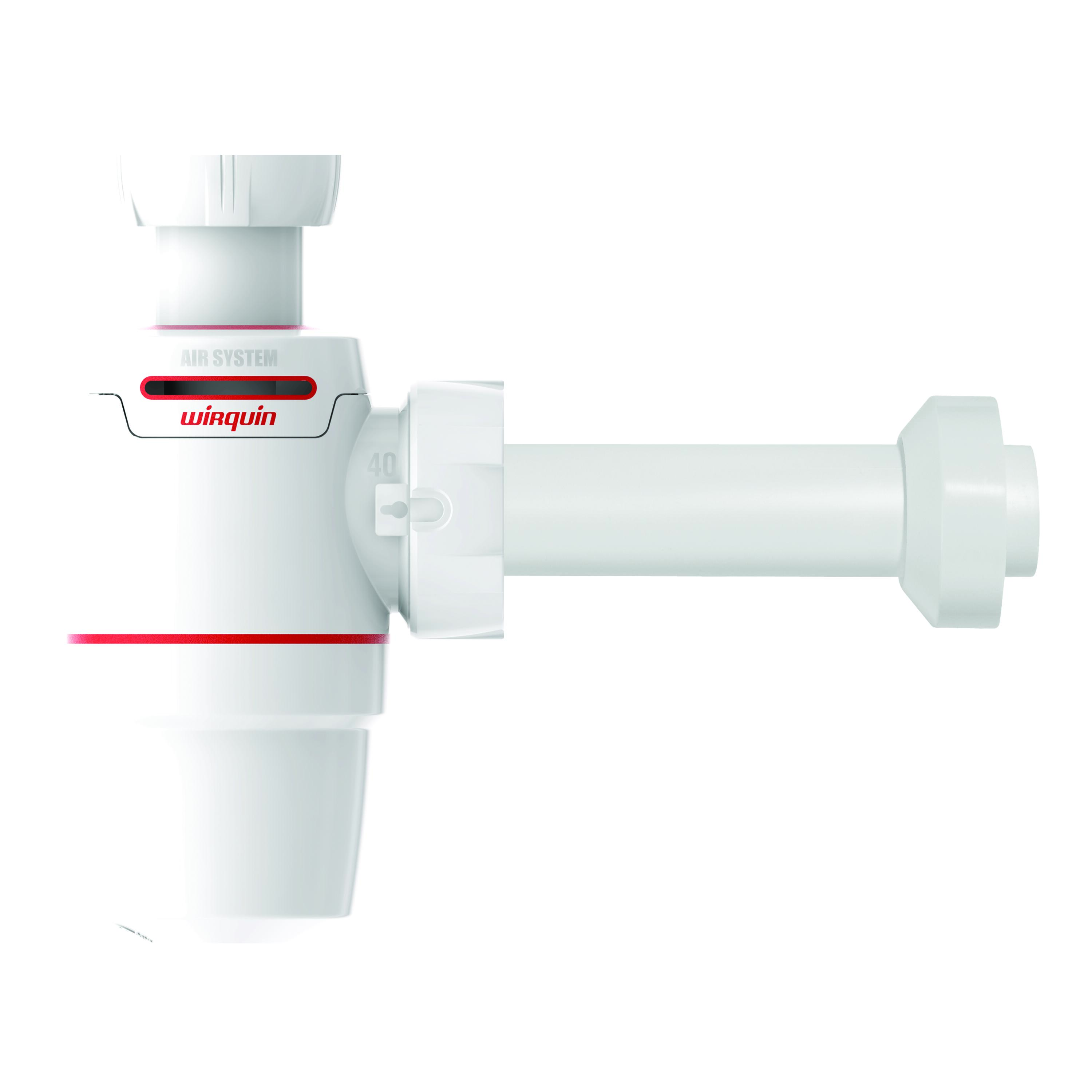 Сифон для кухонної мийки Wirquin Neo Air 1½"ר40 мм з відведенням Сифон для кухонної мийки Wirquin Neo Air 1½"ר40 мм з відведенням