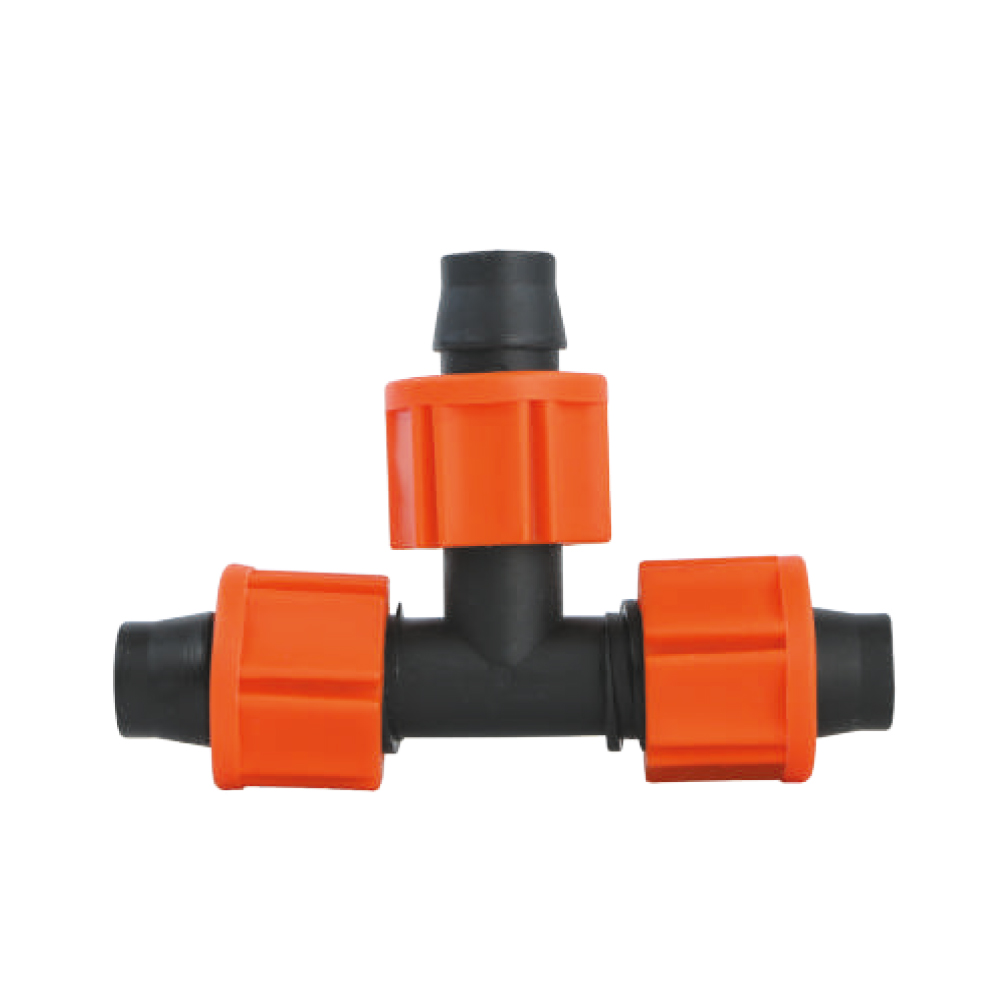 Трійник Flora для крапельної стрічки Ø16 мм затискний