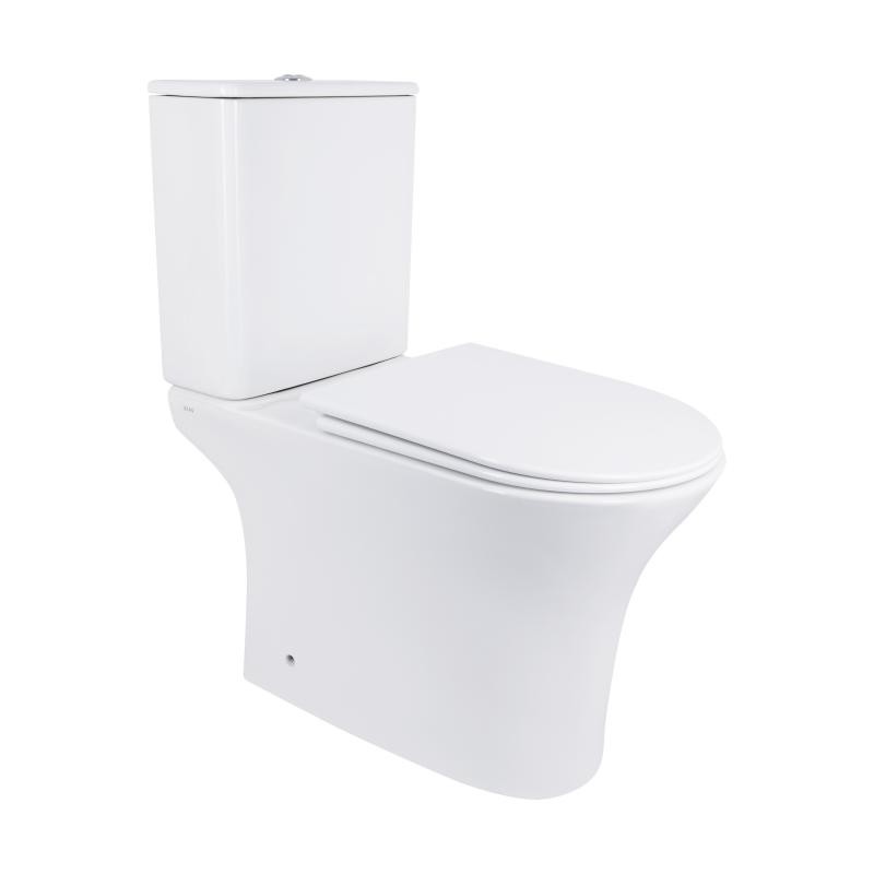 Унітаз-компакт Qtap Presto безободковий із сидінням Soft-close (QT24221217AW)
