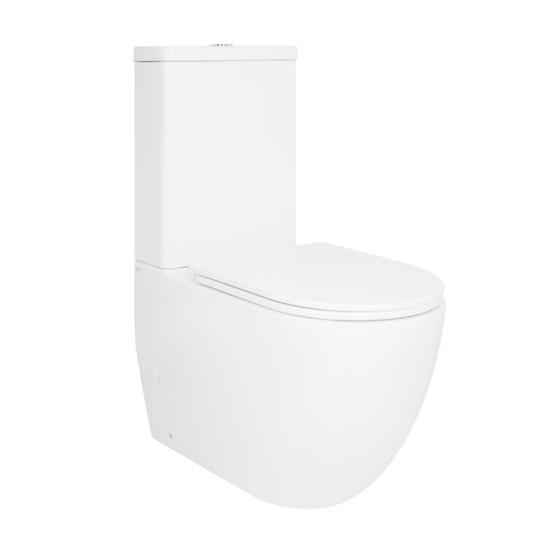 Унітаз-компакт Qtap Robin Ultra Quiet безобідковий із сидінням Soft-close (QT13226089AW)