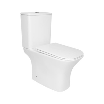 Унитаз напольный Qtap Presto Quadro безободковый с сиденьем Soft-close (QTPRE27W51021)
