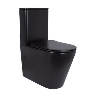 Унітаз підлоговий Qtap Scorpio Ultra Quiet безободковий із сидінням Soft-Close MATT BLACK (QT14226088AMB)