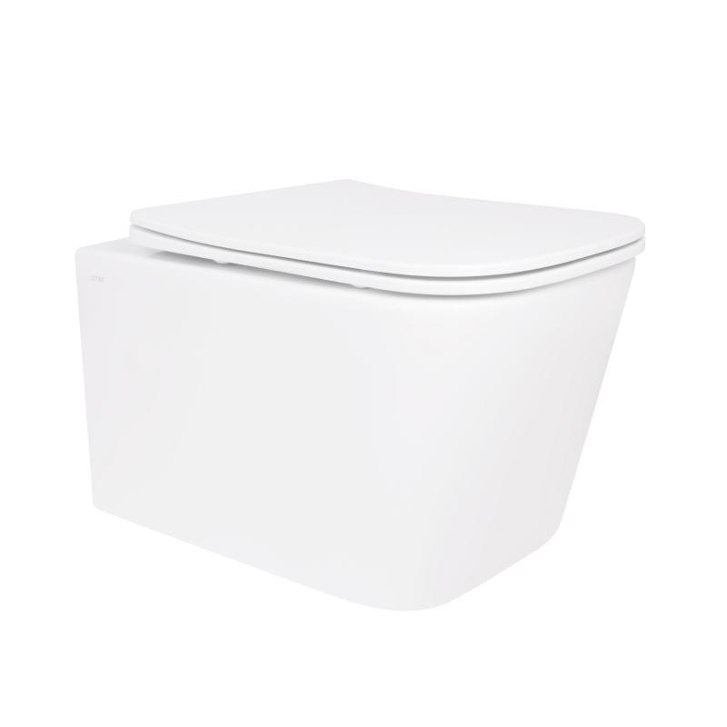 Унітаз підвісний Qtap Crow безобідковий із сидінням Soft-close (QT05335171W)