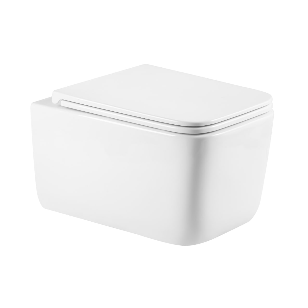 Унітаз підвісний Qtap Gemini безобідковий із сидінням Soft-close (QTGEM26W45430)