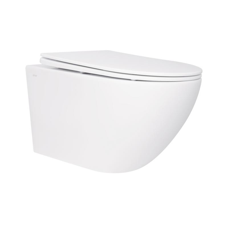 Унітаз підвісний Qtap Jay безобідковий із сидінням Soft-close (QT07335176W)