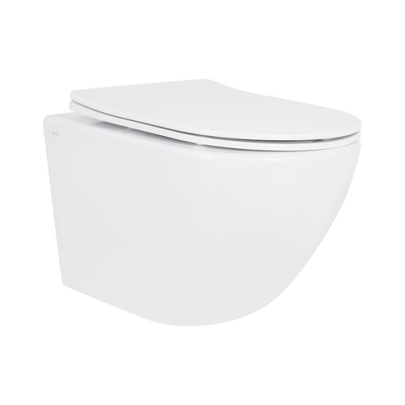 Унітаз підвісний Qtap Jay безободковий Ultra Quiet з сидінням Soft-close (QT07335177W)