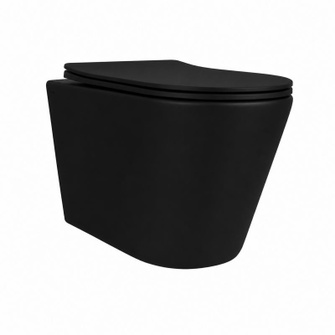 Унітаз підвісний Qtap Scorpio Ultra Quiet із сидінням із сидінням Soft-Close MATT BLACK (QT14332380AMB)