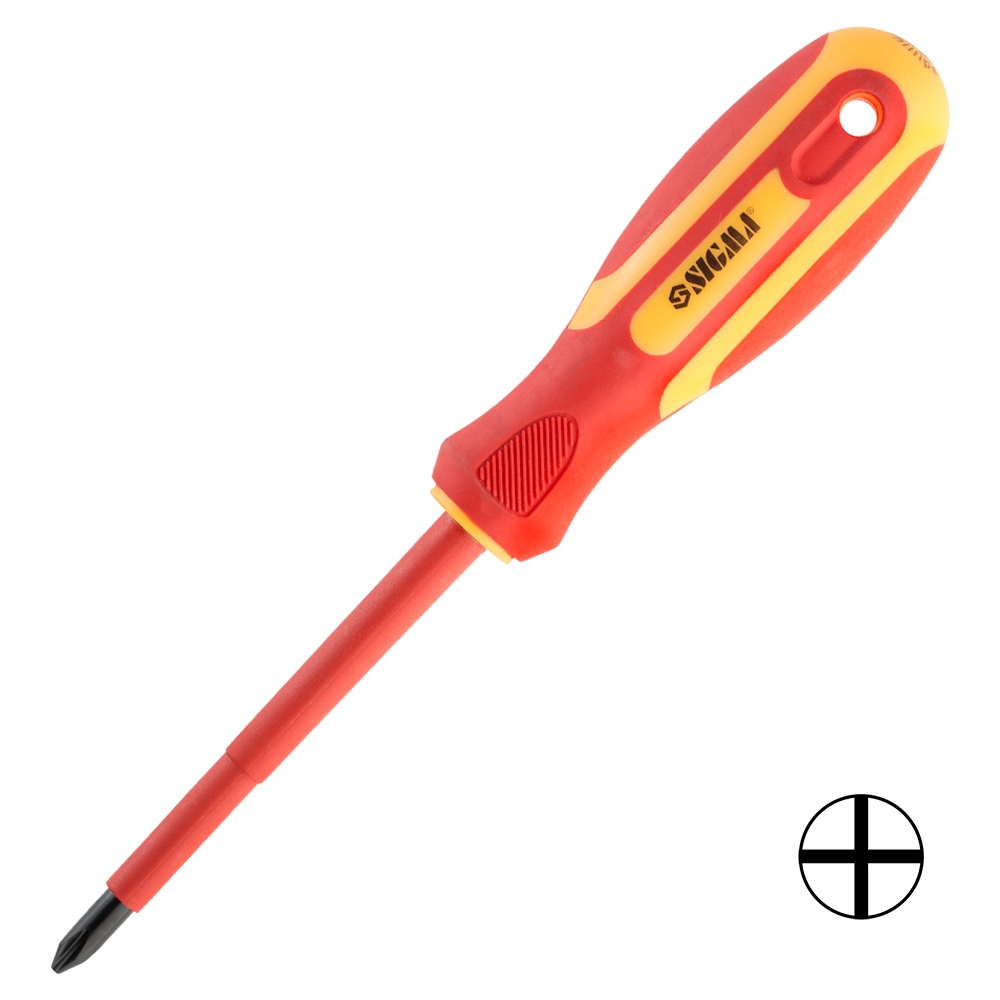 Викрутка діелектрична хрестова Sigma CrV PH2 х 100 мм 1000В