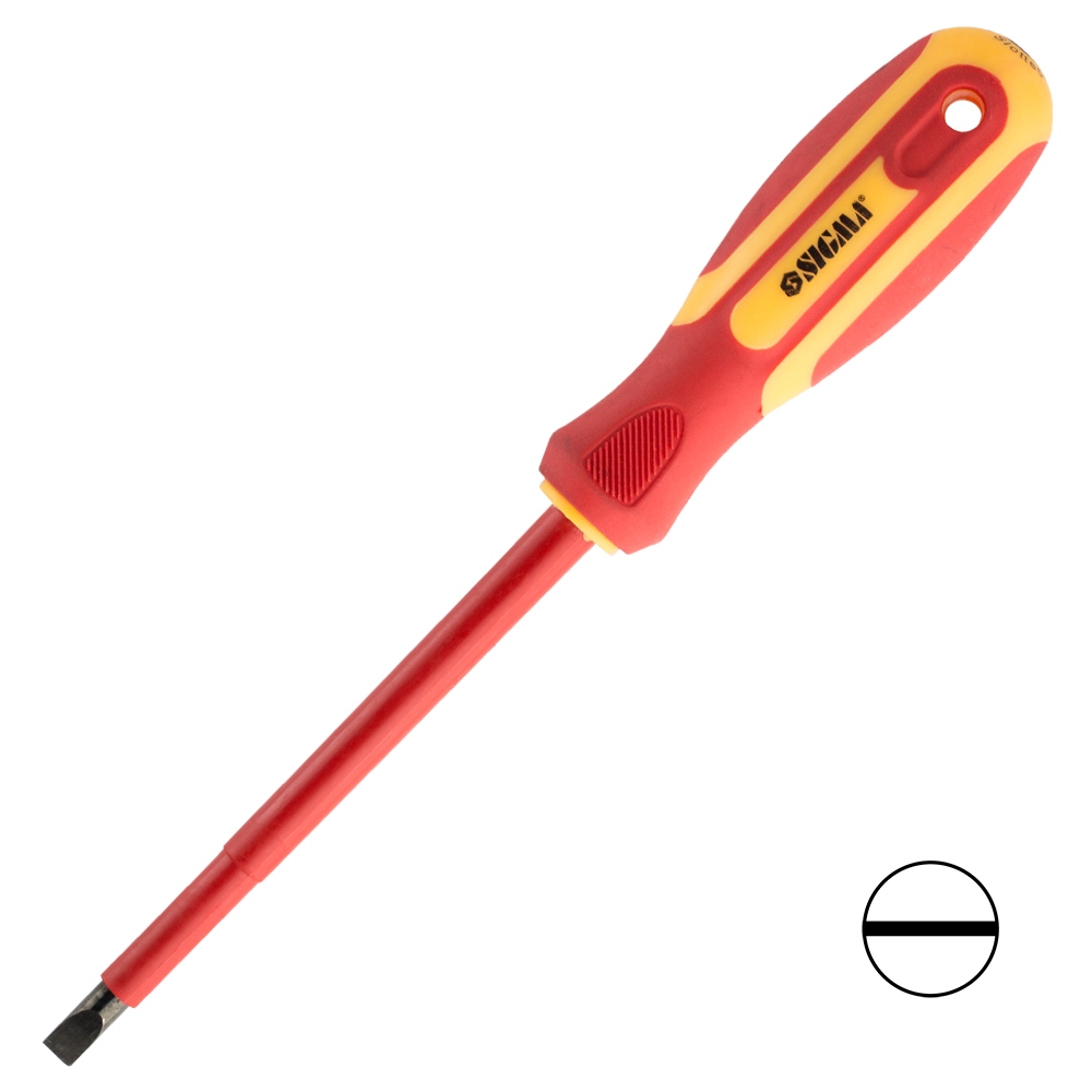 Викрутка діелектрична шліцьова Sigma CrV SL6.0 x 125 мм 1000В