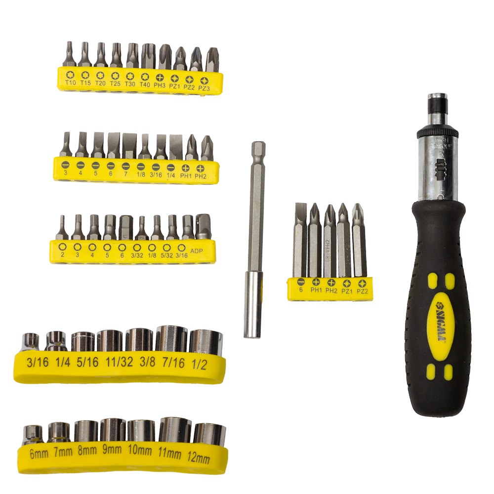 Викрутка Sigma CrV + насадки торцеві і біти 51 шт