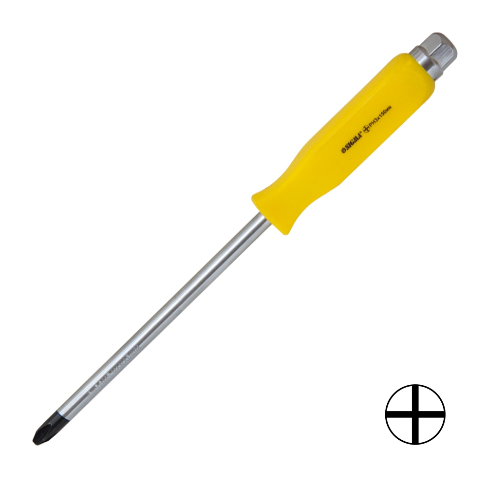 Викрутка Sigma CrV ударна хрестова PH3 x 150 мм під ключ