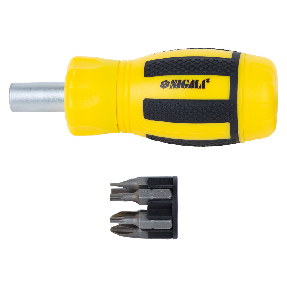 Викрутка Sigma CrV з реверсом Mini + біти 6 шт