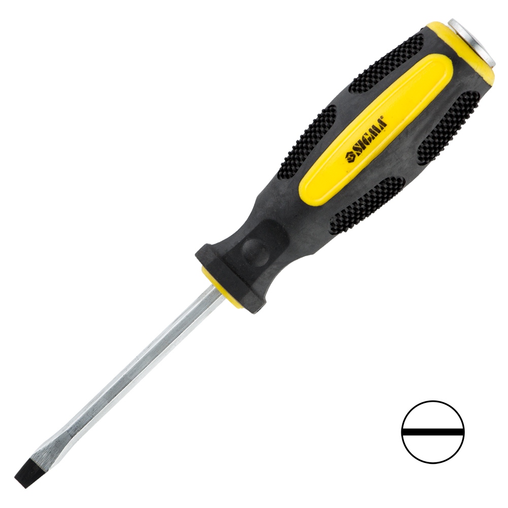 Викрутка ударна шліцьова Sigma CrV SL5 x 75 мм Викрутка ударна шліцьова Sigma CrV SL5 x 75 мм