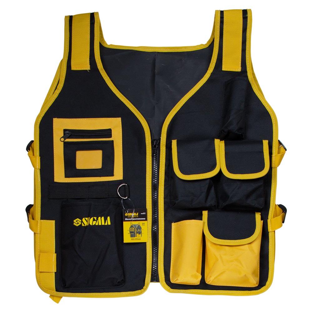 Жилет монтажника Sigma 7 кишень 500 х 595 мм Жилет монтажника Sigma 7 кишень 500 х 595 мм