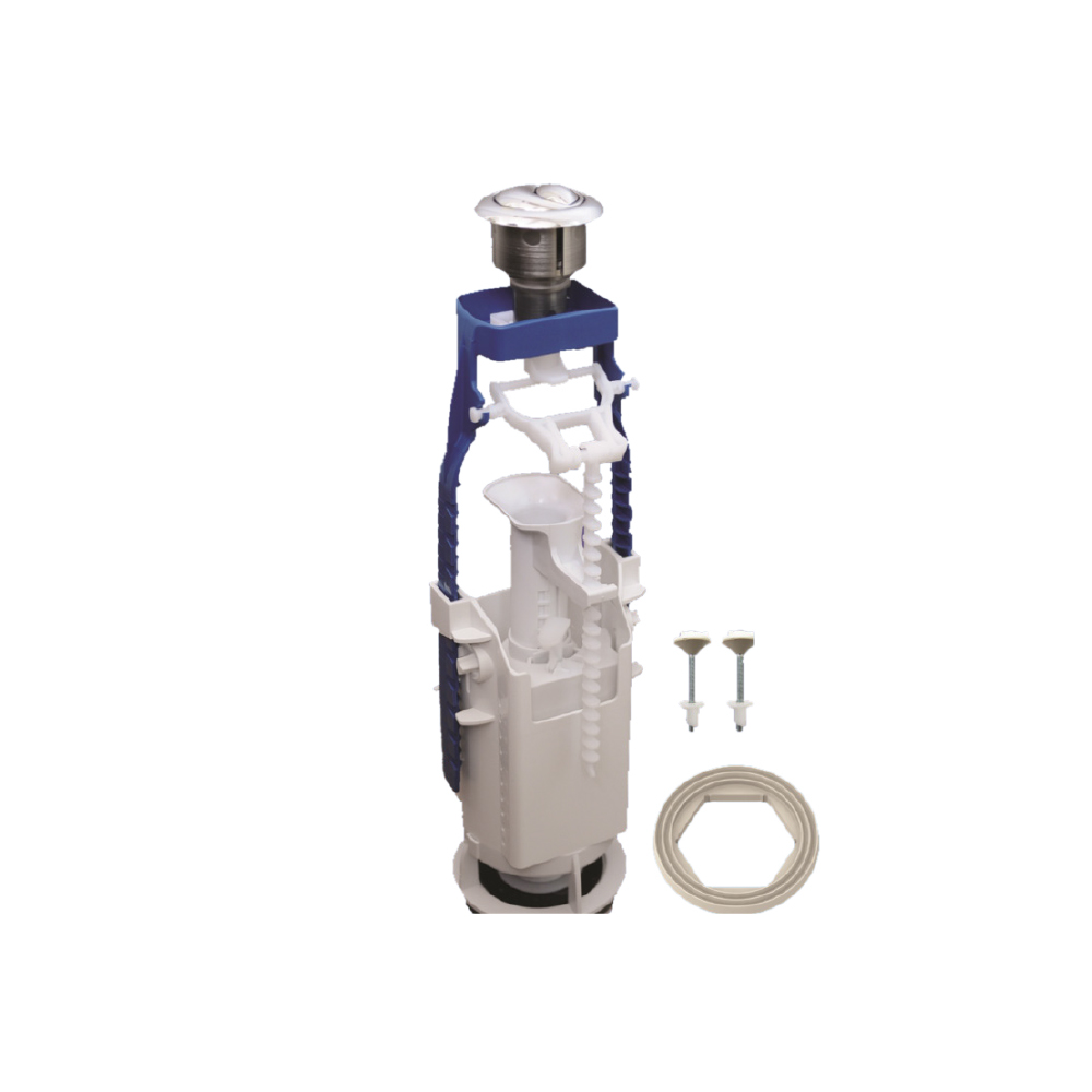 Зливний механізм Tau двокнопковий (хром. кнопка)