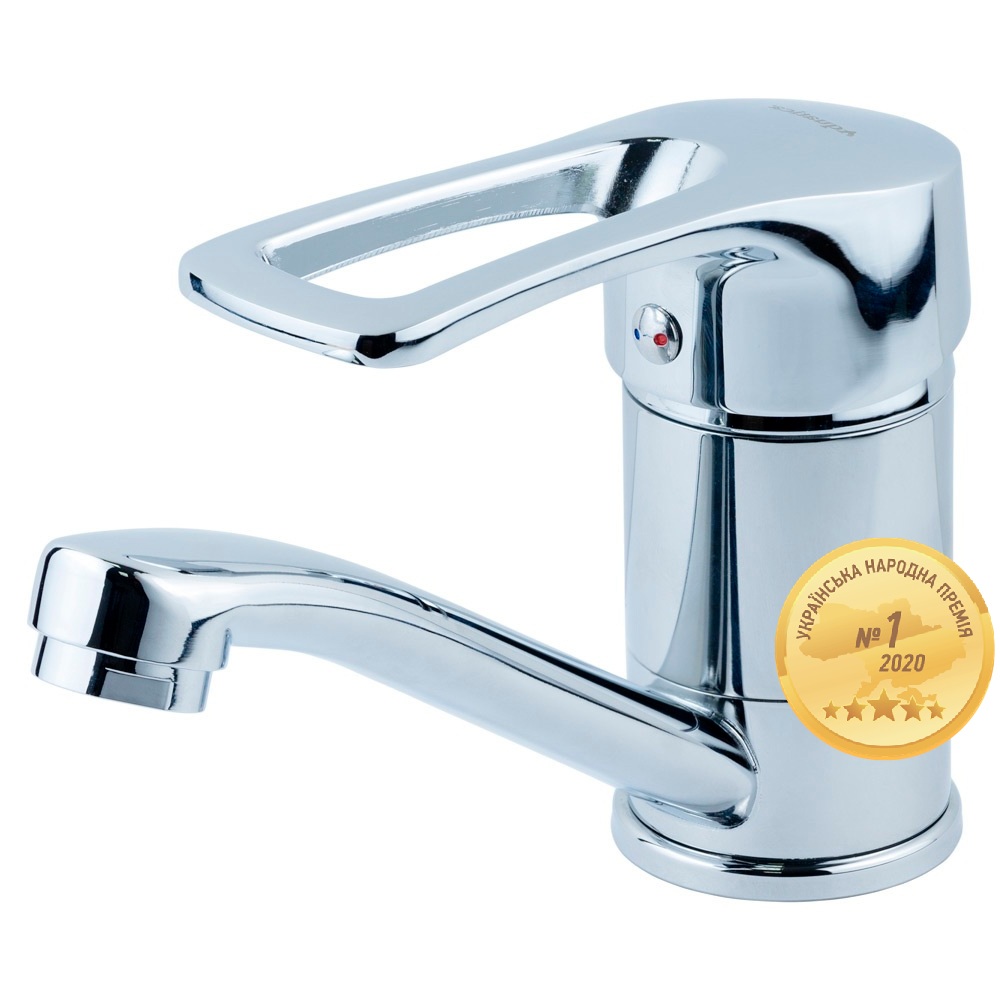 Змішувач для кухні Aquatica MD гусак прямий 150мм на шпильці Ø40 мм