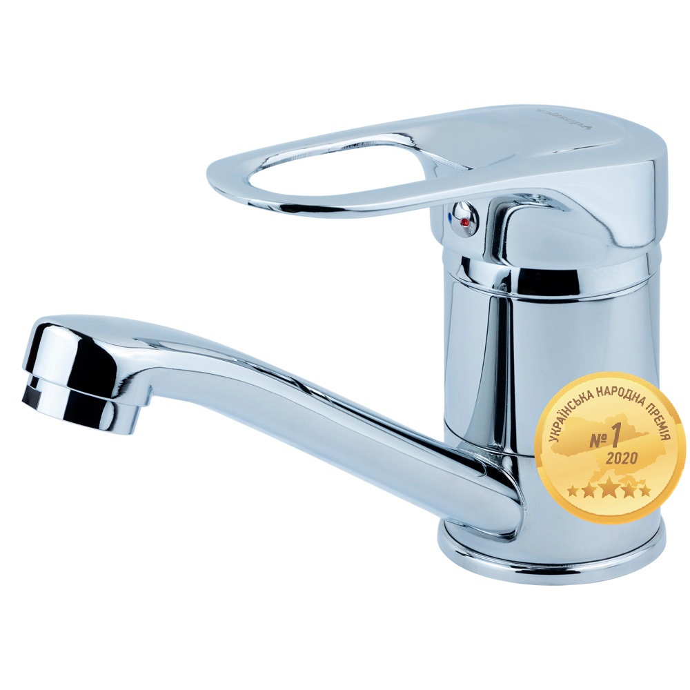 Змішувач для кухні Aquatica MJ гусак прямий 150мм на шпильці Ø40 мм Змішувач для кухні Aquatica MJ гусак прямий 150мм на шпильці Ø40 мм