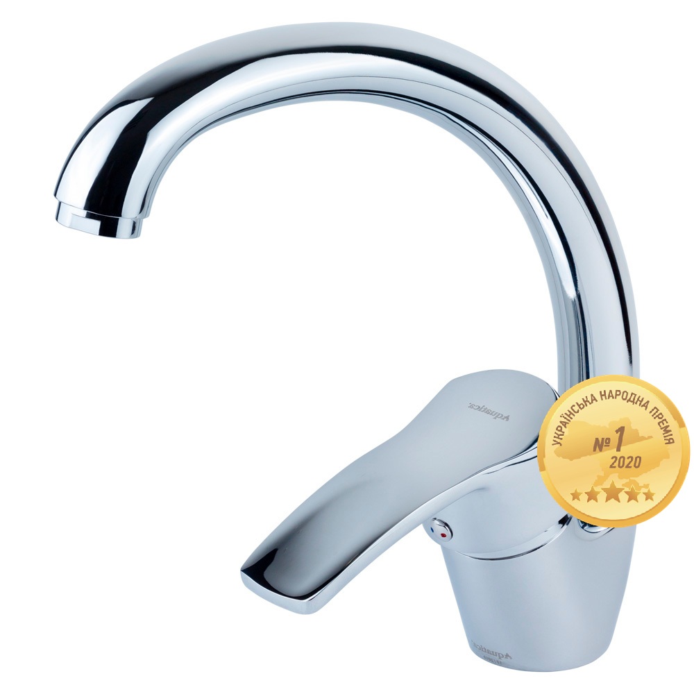 Змішувач для кухні Aquatica ML гусак вухо на гайці Ø40 мм