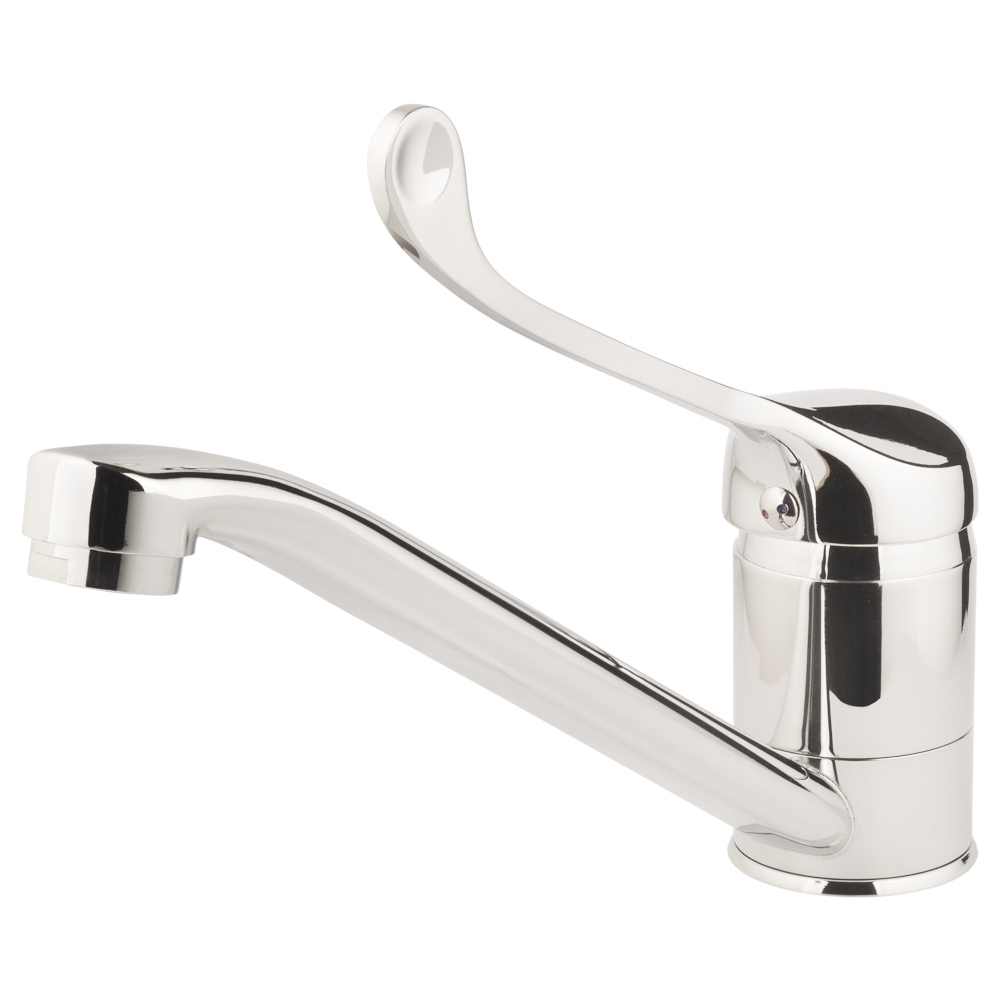 Змішувач для кухні Aquatica s12 медичний вилив прямий 250мм на шпильці Ø40 мм