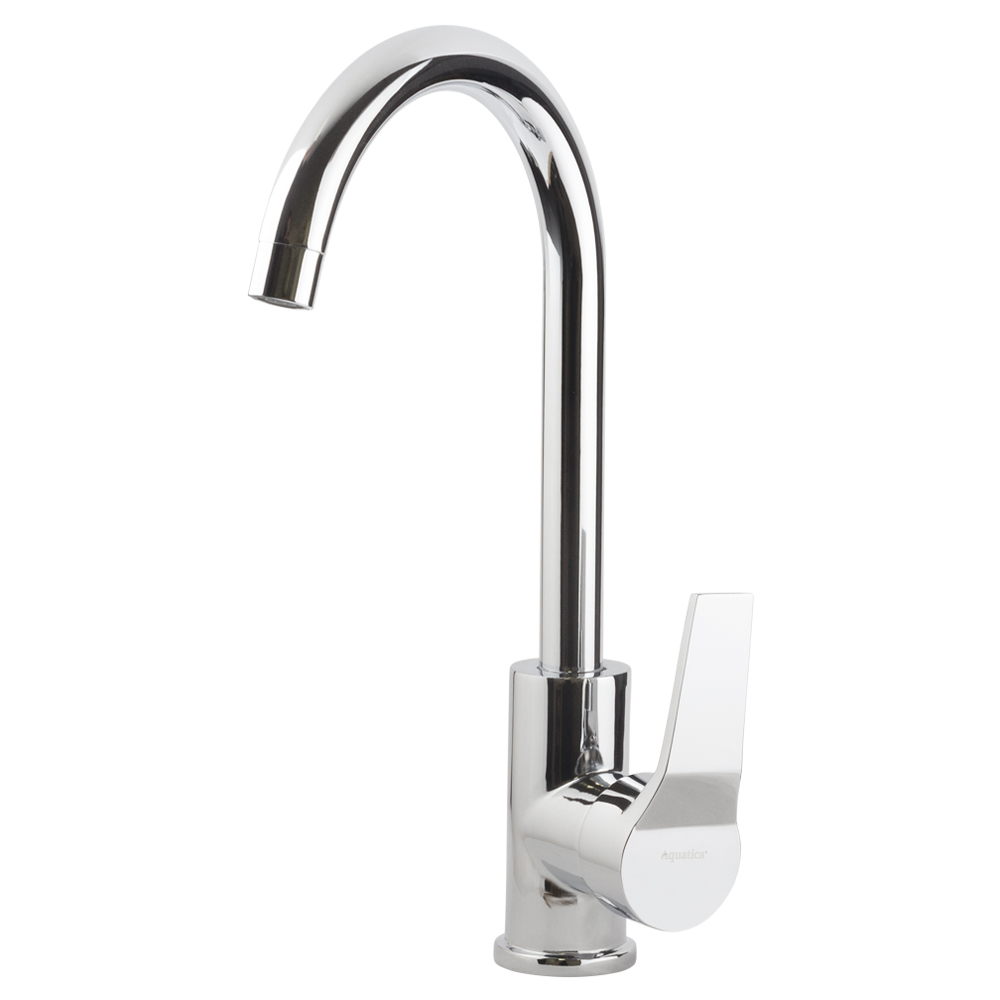 Змішувач для кухні Aquatica s45 Ø40 вилив високий вухо на гайці Змішувач для кухні Aquatica s45 Ø40 вилив високий вухо на гайці