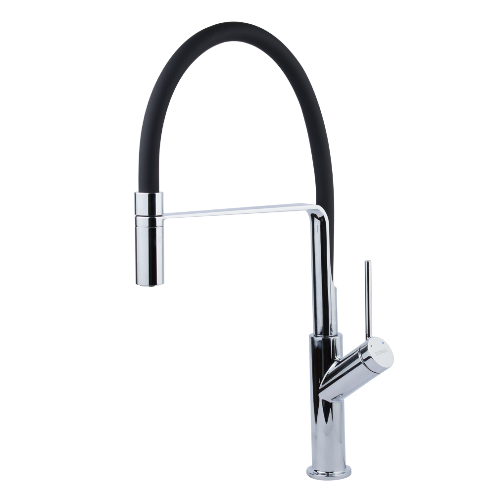 Змішувач для кухні Corso Adda силіконовий чорний на гайці Ø25 мм