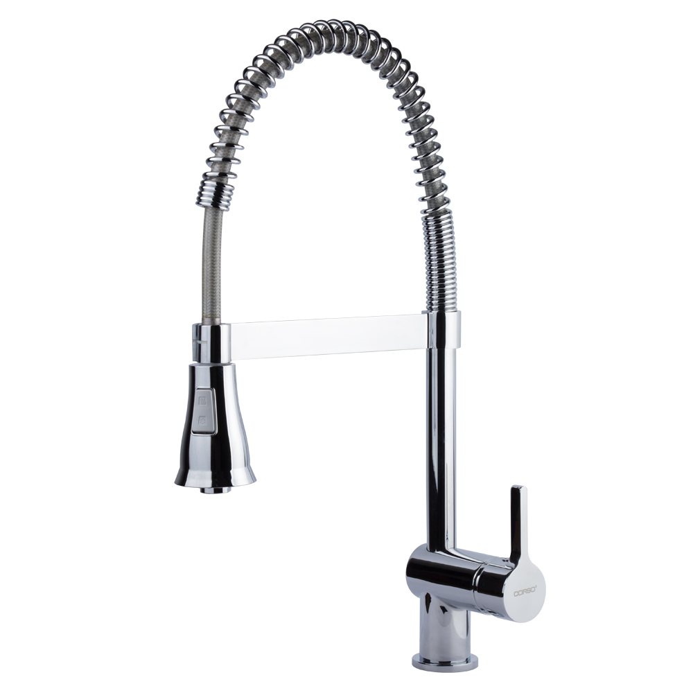 Змішувач для кухні Corso Omodeo Ø40 вилив гнучкий з пружиною на гайці Змішувач для кухні Corso Omodeo Ø40 вилив гнучкий з пружиною на гайці
